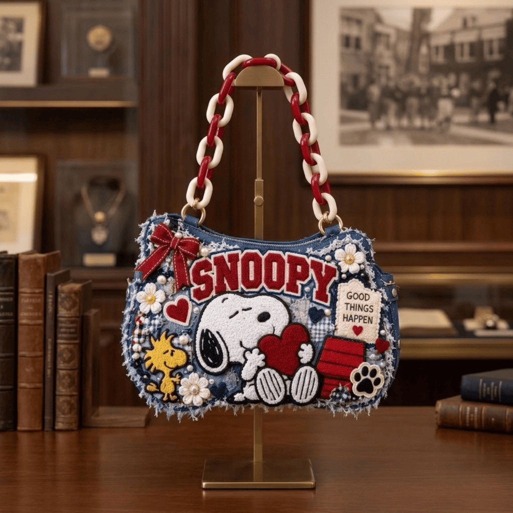 SNPY Sculptural Embroidered Denim Handbag NTKO