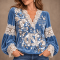 UNC Lace-Trimmed Women’s Blouse HTTT