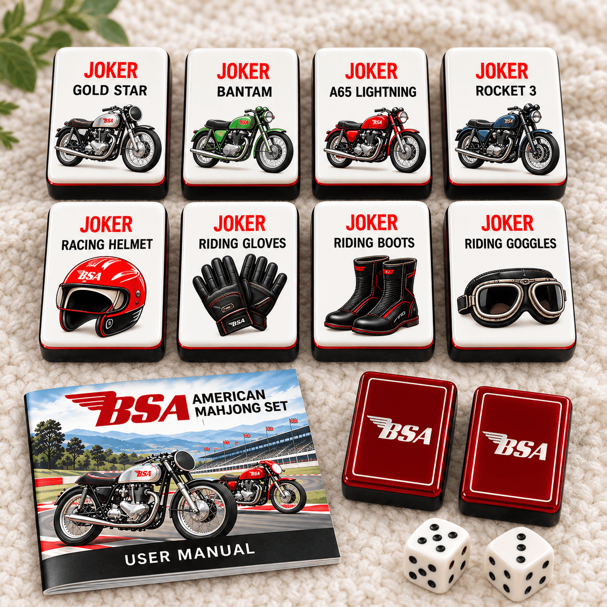 Premium BSA Mahjong Tiles Set TTMH