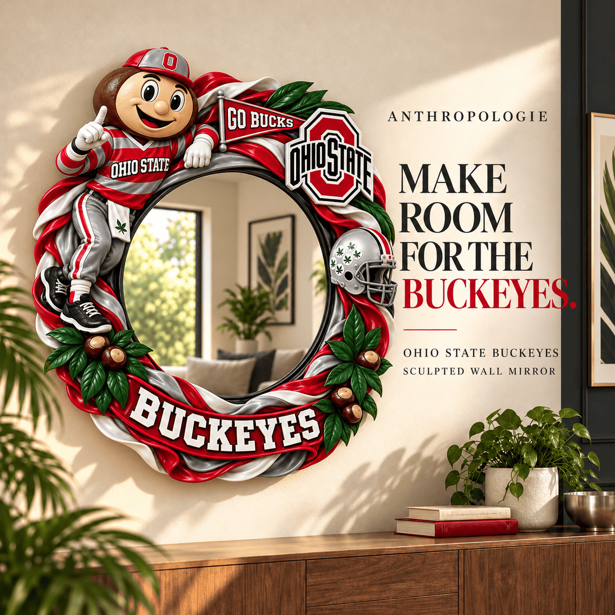 OSB 3D Mascot Wall Mirror DNBN