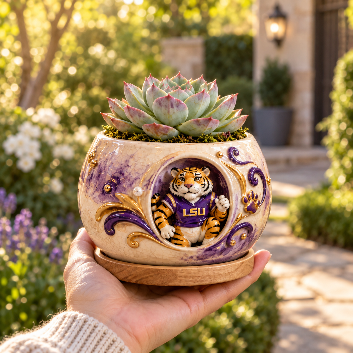 LSU 3-Piece Succulent Planter Set HTTT