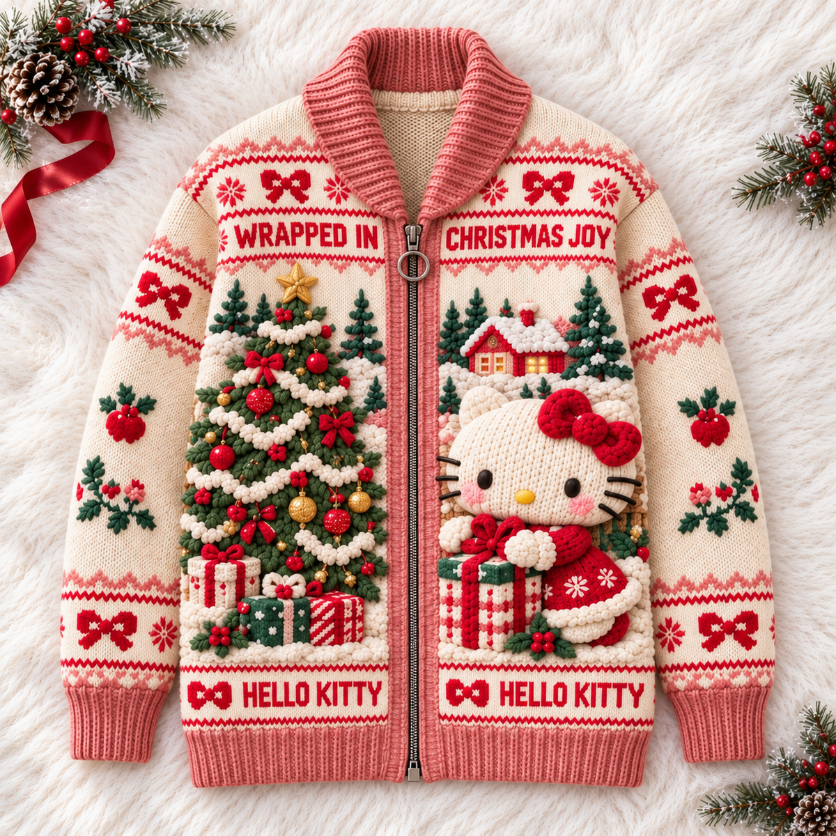 HLKT WOOL ZIP CARDIGAN NPL