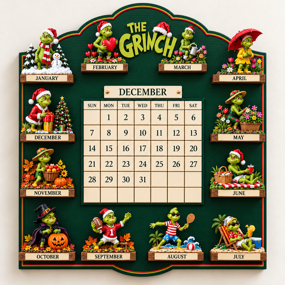 TGR Premium Perpetual Wall Calendar NPL