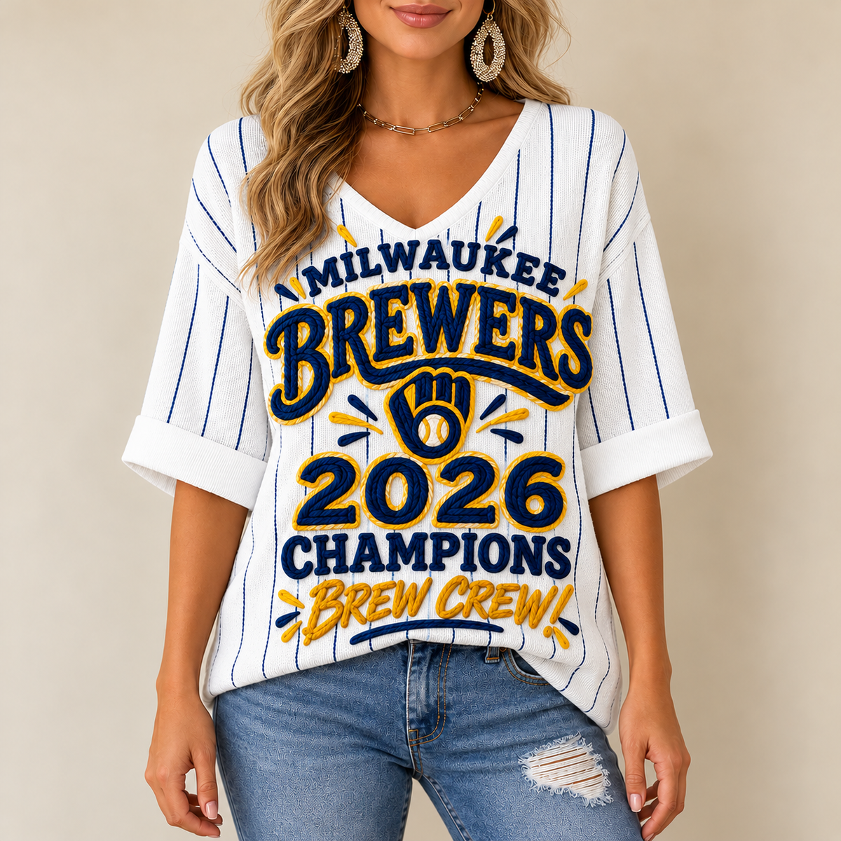 MLKB V-neck Long Sleeve Shirt HTTT