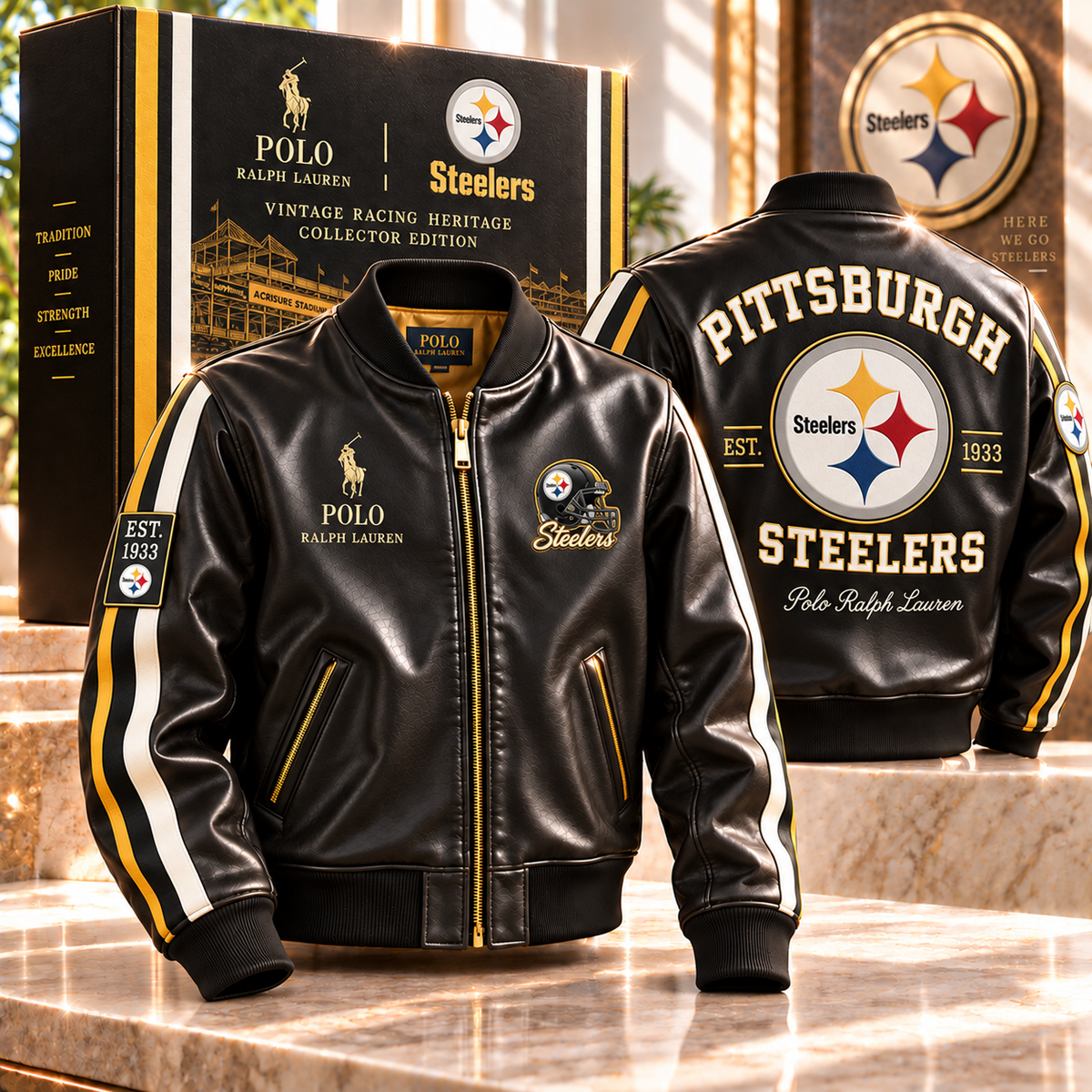 PBS PREMIUM LEATHER BOMBER JACKET NTNA