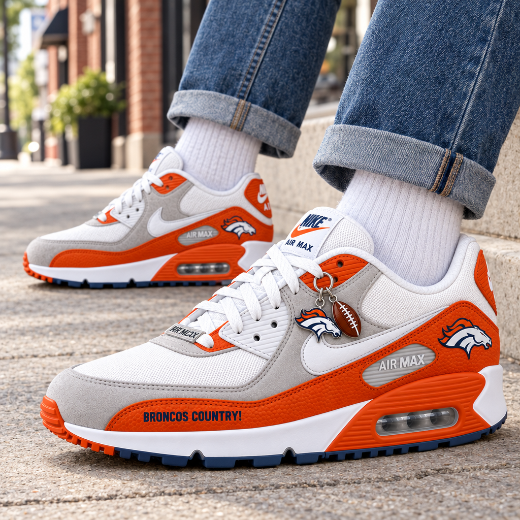 Denver Broncos Premium Low-Top Sneakers
